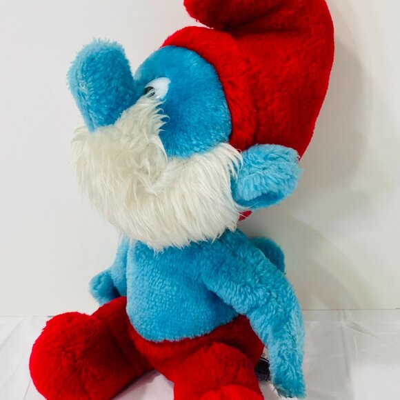 VINTG PAPA SMURF 1979 PEYO WALLACE-BERRIE 10" SITTING PLUSH VGUC - Picture 1 of 8